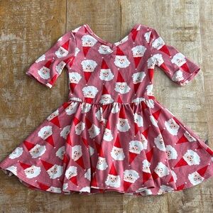Dot Dot Smile Festive Santa Print Dress 12/24m